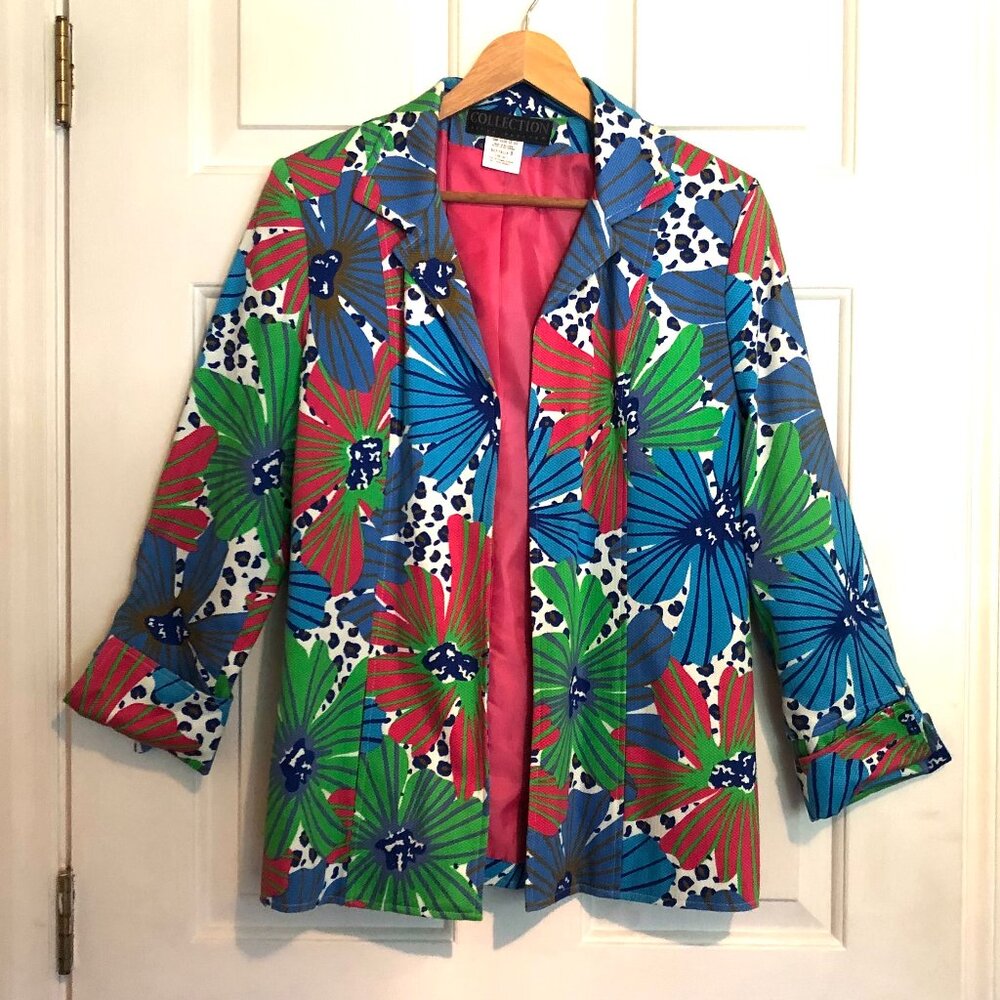Harve Benard Collection Bold Floral & Animal Print Blazer